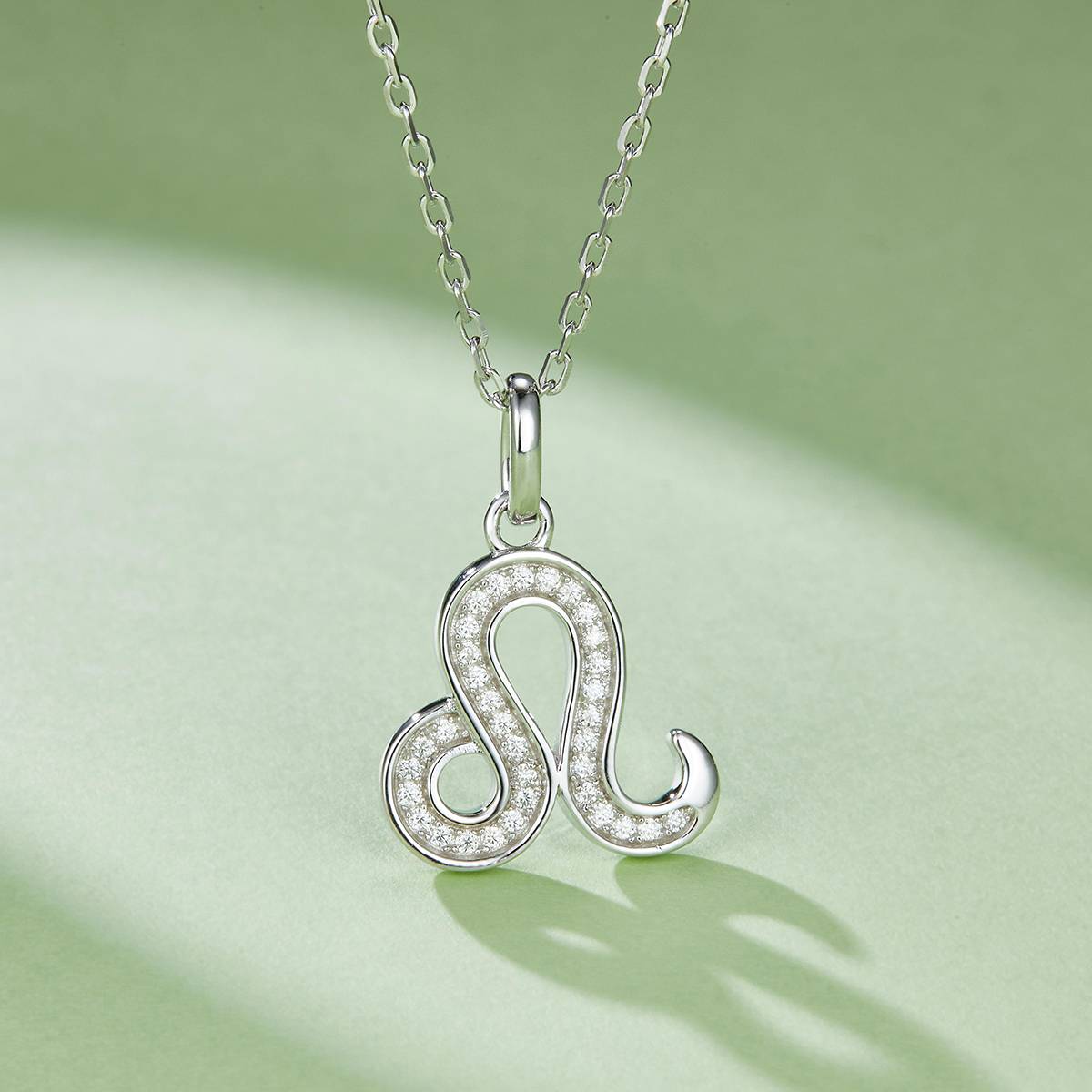 Lion Moissanite necklace from the Twelve Constellations series